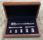 Snap-on Tools 70th Anniversary Ratchet &Socket Set Gold Inlay Wood Display Case