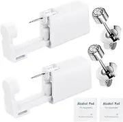 [orilace] 2Pcs Ear Piercing Kit - Self Disposable Piercing Gun Built-In Earring Stud Pain Relief at Home Piercer Kit Ease of Use Convenient Safe Operate 4mm