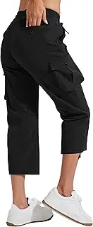 [Pioneer Camp] Women's Cargo Capris Hiking Pants Lightweight Quick Dry Outdoor Camping Stretch Summer Pants for Women Casual