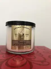 Bath & Body Works THANKFUL Aromatherapy Candle FRANKINCENSE & MYRRH Very RARE