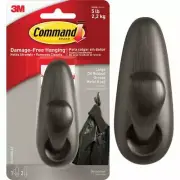 (20)-3M Command Large Oil Rubbed Bronze Metal Adhesive Hook. FC13-ORB-ES