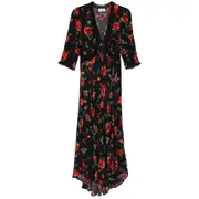 [Rixo] Rixo Amina Midi Dress 8 UK BLACK