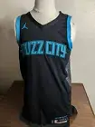 NBA Charlotte Hornets Basketball Blank Buzz City 2018-19 Game Jersey Size 56+4
