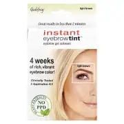 Godefroy, Instant Eyebrow Tint™, Light Brown, 3 Application Kit