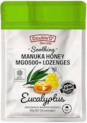 Manuka Honey MGO500+ Eucalyptus Lozenges with Propolis 80 g, 16 Lozenges