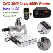 CNC 3040 3axis Router 800W Engraving Mach3 USB Milling Cutting Engraver Machine
