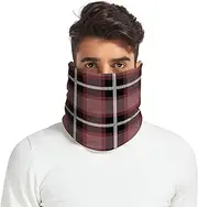 [Caihoyu] Winter Scarf Pullover Scarf for Women Men Thick Thermal Fleece Lined Gaiter Mask Outdoor Cold Weather Plaid Buffalo Red, Multicolor