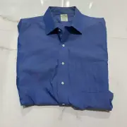 Brooks Brothers Classic Dress Shirt Blue 16 1/2 Large