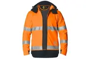 Eleven Workwear Hi-Vis Bio-Motion Taped Soft Shell Jacket Orange Navy