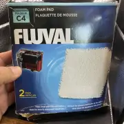 Fluval C4 Poly Foam Pad - 2 Pack Damaged Package. Sealed Unit