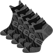 [Toes&Feet] Men's Antibacterial Thin Quick-Dry Ankle Compression Running Socks