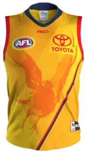 Adelaide Crows Training Guernsey Mens Size 4XL Gold/Red/Navy AFL ISC New 20