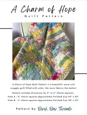 A Charm of Hope Quilt Kit, Handpicked Kaffe Fassett Fabrics-Summertime
