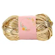 Vibrant Sunlight Combination Eye catching Imitation Leather Crochet Yarn