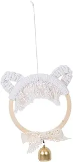 JOINPAYA Nordic Style Cat Bell Decoration Woven Ornament for Home Wall Decor Knitted Pet Charm with Pleasant Bell Sound for Cat Lovers and Unique Home Accents