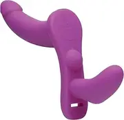XR Brands SU Double Take, Penetration, Strap-On Harness, Purple, 526.64 g, AF864-PURPLE