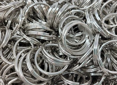 25 pcs Silver Tone Nickel 1-1/4" 32mm Split Key Rings Jewelry Findings Crafts