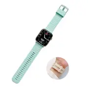 Nevenka Silicone Wave Pattern Watch Band Compatible with Apple Watch- MintGreen