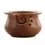 Curvy Sheesham Yarn Bowl By Loops & Threads™