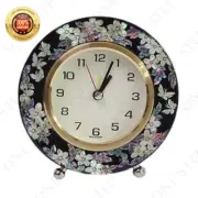 Korean Mother-of-pearl Flower Table Clock-Jang Tae-bok, Cultural Heritage Worker