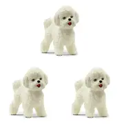 3x Schleich 1.7'' Bichon Frise Dog Animal Action Figure Kids/Children Toy 3-8y