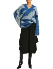 [Sass & Bide] Metamorphic Knit Jumper in Blue Jacquard