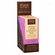 The Carob Kitchen Carob Vegan Coconut Bar 80g (Pack of 12)