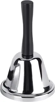 Campana Mano Fuerte Campana Acero Plateado para Adultos Campanas para Interior