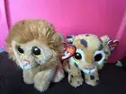 New Ty Beanie Babies Louie The Lion 7" Plush Dolls and Ty Beanie Baby Freckles