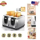 4-Slice Stainless Steel Toaster Perfect for All Breads with Fun Toast Designs