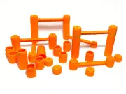 30pc 1970s Aurora AFX Orange HO Slot Car TRACK TRESTLE PYLON BRIDGE SUPPORTS