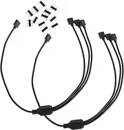 Pc Splitter Cable Motherboard Extension Lead 5v 3pin Fan Light Strip Connector Hub 50cm for Computer