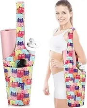 Yeyeplum Yoga Mat Bag Yoga Bags With Shoulder Strap Gym Pocket Sack Long Sports Carrier Tote Exercise Pad Holder For Women Yogi