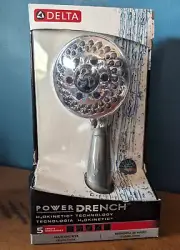 DELTA Power Drench Shower Head Detachable Handshower 5 Sprays H20Kinetic NEW