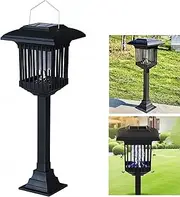 Clearhill 4-in-1 Solar Mosquito Zapper,Square,Outdoor and Indoor Dual-Purpose Bug Repellent Light,Solar Power Supply,Waterproof,4 Installation Methods,for Patio Yard，Pathway,Purple and White Light