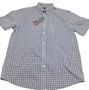 Travel Smart Roundtree & Yorke Mens Button Down Shirt, Multi, Medium