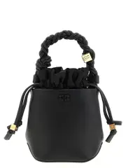 [Ganni] Ganni-Mini Bou Bucket Borse A Mano Nero-Donna OS