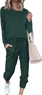 [WFTBDREAM] Womens Two Piece Outfits Tie Dye Long Sleeve Pullover Pajamas Sets