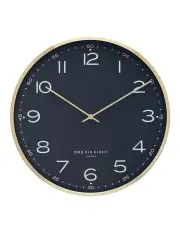 [One Six Eight London] Austin Silent Wall Clock 40cm in Petrol Blue