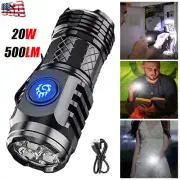 Mini Small LED Flashlight Super Bright Torch Tactical Lamp USB Rechargeable US