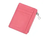 2 Pcs Unisex Mini Id Card Holder Wallet Business PU Leather Slim Bank Card Case Organizer Wallet Zipper Purses Passport Holder