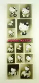 【震撼精品百貨】Hello Kitty 凱蒂貓 KITTY貼紙-透明黑-側坐(看書方型) 震撼日式精品百貨