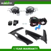 LH+RH Side For 2023-24 Honda CR-V Black Fog Lights LED w/Bulb Switch Wire Bezel (for: Honda)