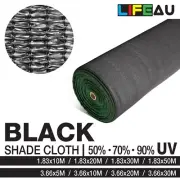 LiFEAU 50% 70% 90% BLACK UV Shade Cloth Shadecloth Sail Garden Mesh Roll Outdoor
