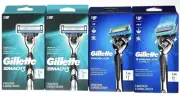 4 Gillette Men’s Razors + 1 Blade Refill, 1 ProGlide, 1 ProGlide Chill, 2 Mach3