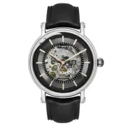 TIMEX Men Leather Automatic Analog Black Dial Smart Watch - Tweg16716