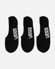[VANS] Vans Classic Super No Show Socks 6.5 3 Pack Black - Size 6H-9 6H-9 Black