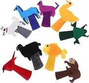 FUNNETOYU 9pcs Animal Finger Puppet Toddlers Felt Storytelling Toys for Boy Girl Cute Cartoon Puppets to Creativity and Family Bonding Educational Animal for Role Play