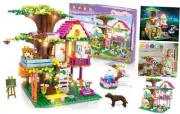 Tree House Building Toy with LED Light - 613PCS STEM Treehouse Girl Building