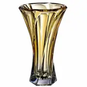 Vase 12' Crystal Glass Centerpiece Flower Bud Vase Amber Color Bohemia Crystal